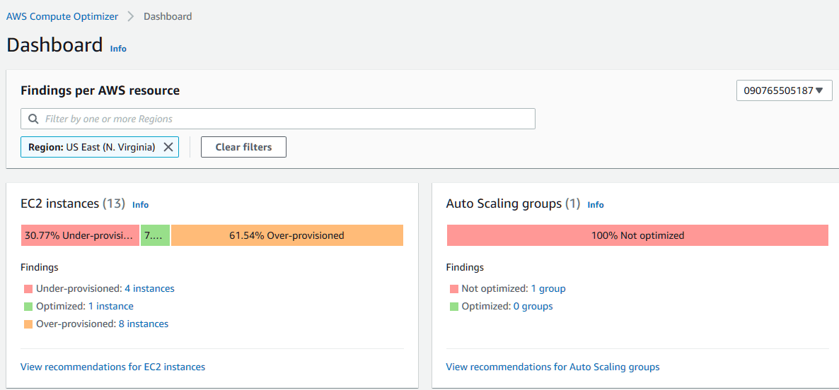 Example for AWS Compute Optimizer